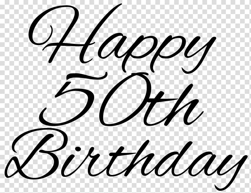 Happy 50th Birthday transparent background PNG clipart