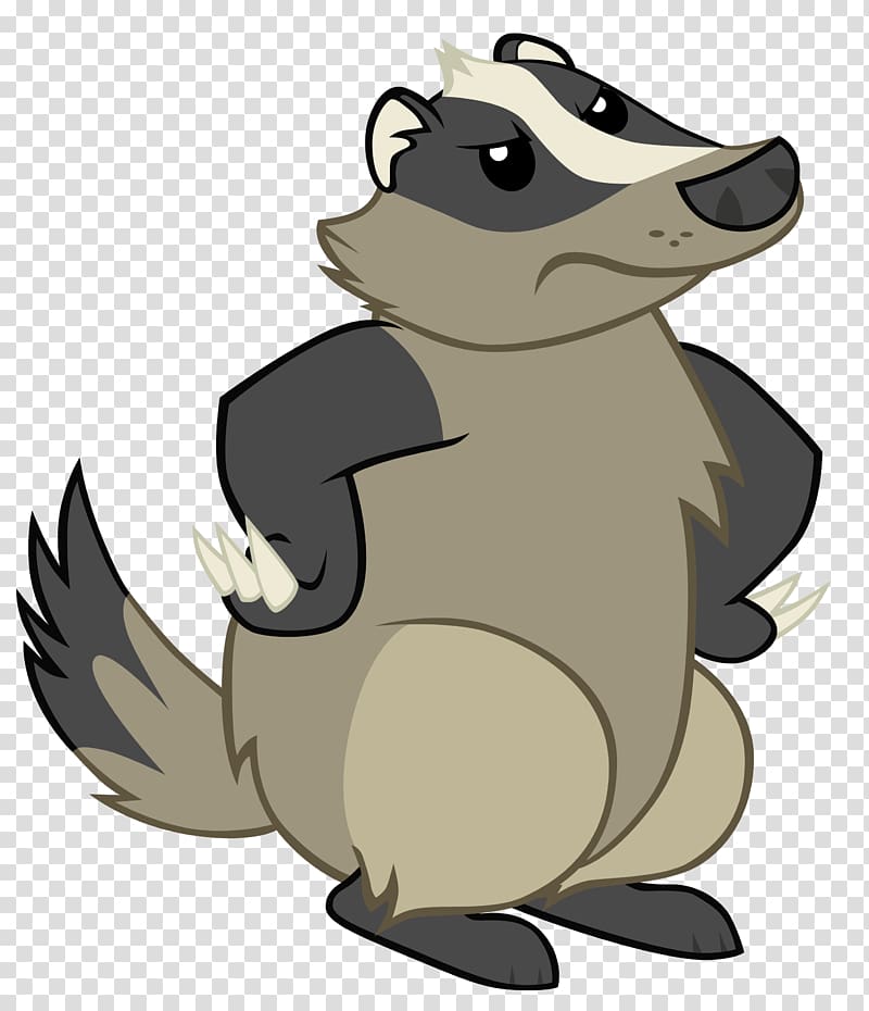 gray skunk illustration, Badger transparent background PNG clipart