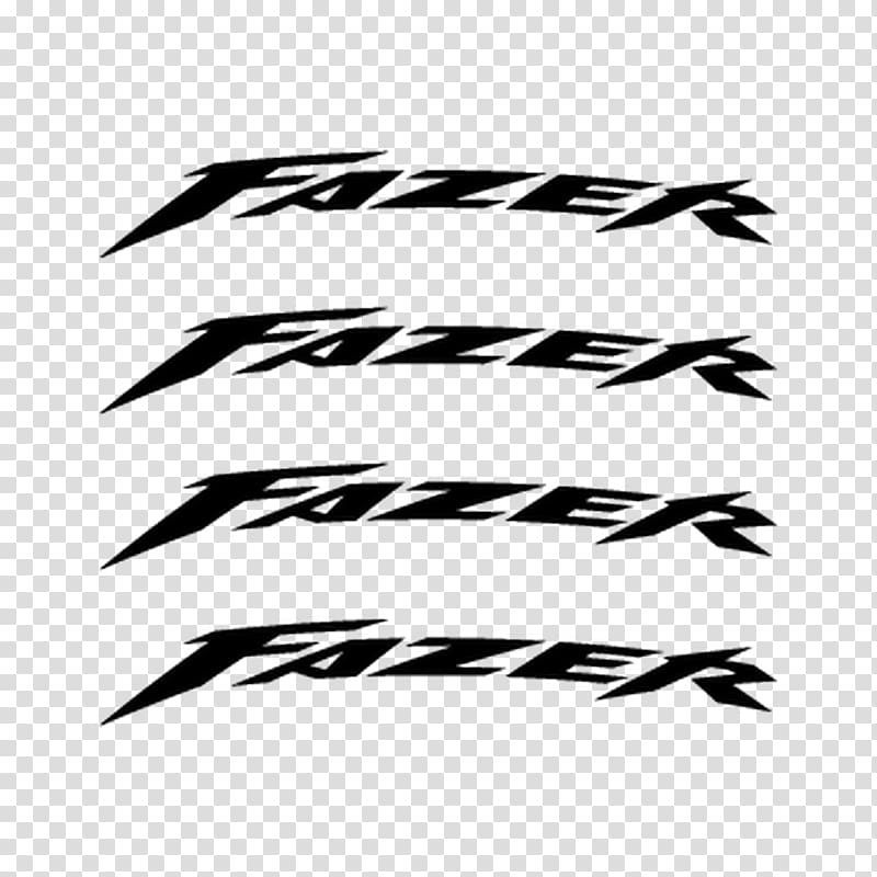 Motorcycle Rim Car Decal Sticker, Yamaha Fazer transparent