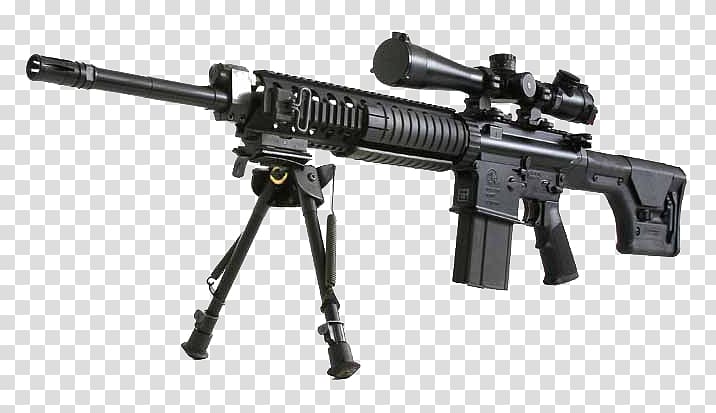 ArmaLite AR-10 ArmaLite, Inc. Bipod Rifle Firearm, assault rifle transparent background PNG clipart