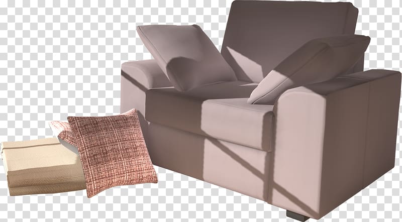Sofa bed Chair Couch, 3d shading pattern transparent background PNG clipart