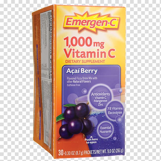 Emergen-C Dietary supplement Vitamin C Alacer Corp., acai berry transparent background PNG clipart