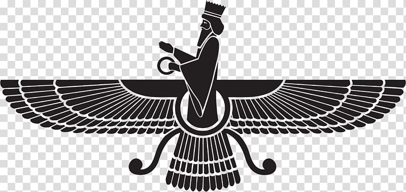 Egyptian god illlustration, Emblem of Iran Persian Empire Faravahar Zoroastrianism, iran transparent background PNG clipart