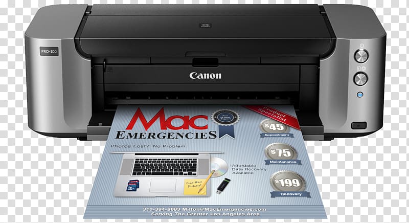 Canon PIXMA PRO-100 Inkjet printing Printer graphic printing, Canon printer transparent background PNG clipart