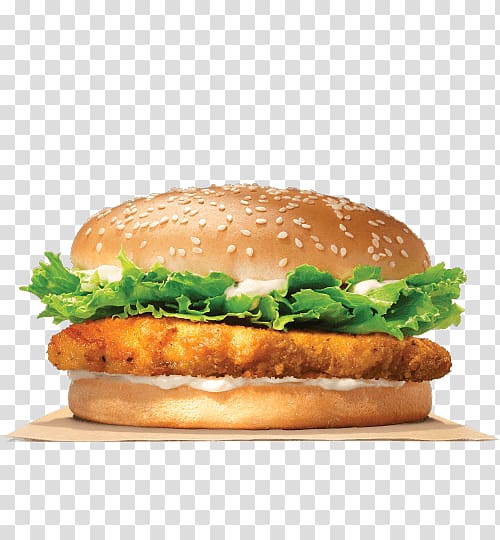 Chicken sandwich Whopper Hamburger Crispy fried chicken Big King, fried fish transparent background PNG clipart