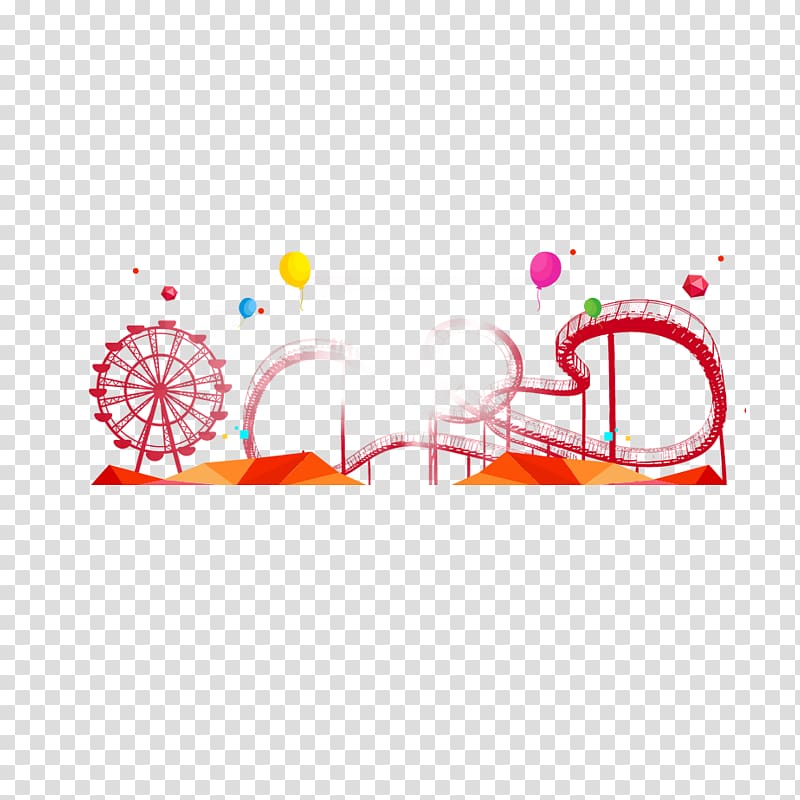 Amusement park Parc temxe0tic Graphic design, Amusement Park decorative background transparent background PNG clipart