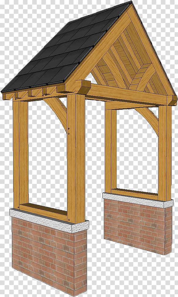 Porch Shed Roof Framing Canopy, wooden truss transparent background PNG clipart