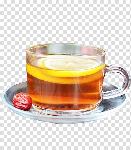 Ginger tea Coffee Grog Earl Grey tea, Jujube lemon ginger tea to pull material Free transparent background PNG clipart