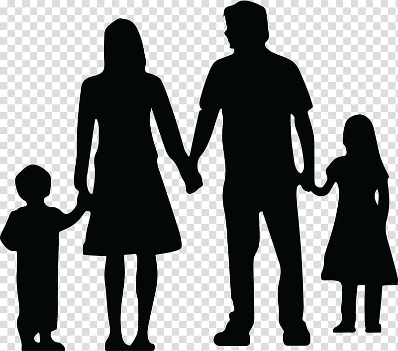 family , Family Silhouette Daughter Father , Family transparent background PNG clipart