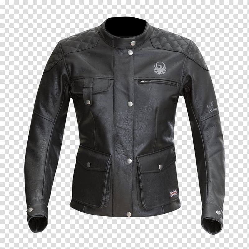 black leather button-up jackert, Jacket Leather Motorcycle transparent background PNG clipart