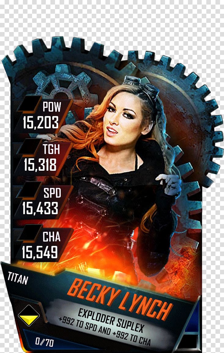 Becky Lynch WWE SmackDown WWE SuperCard SummerSlam WWE 2K18, wwe transparent background PNG clipart