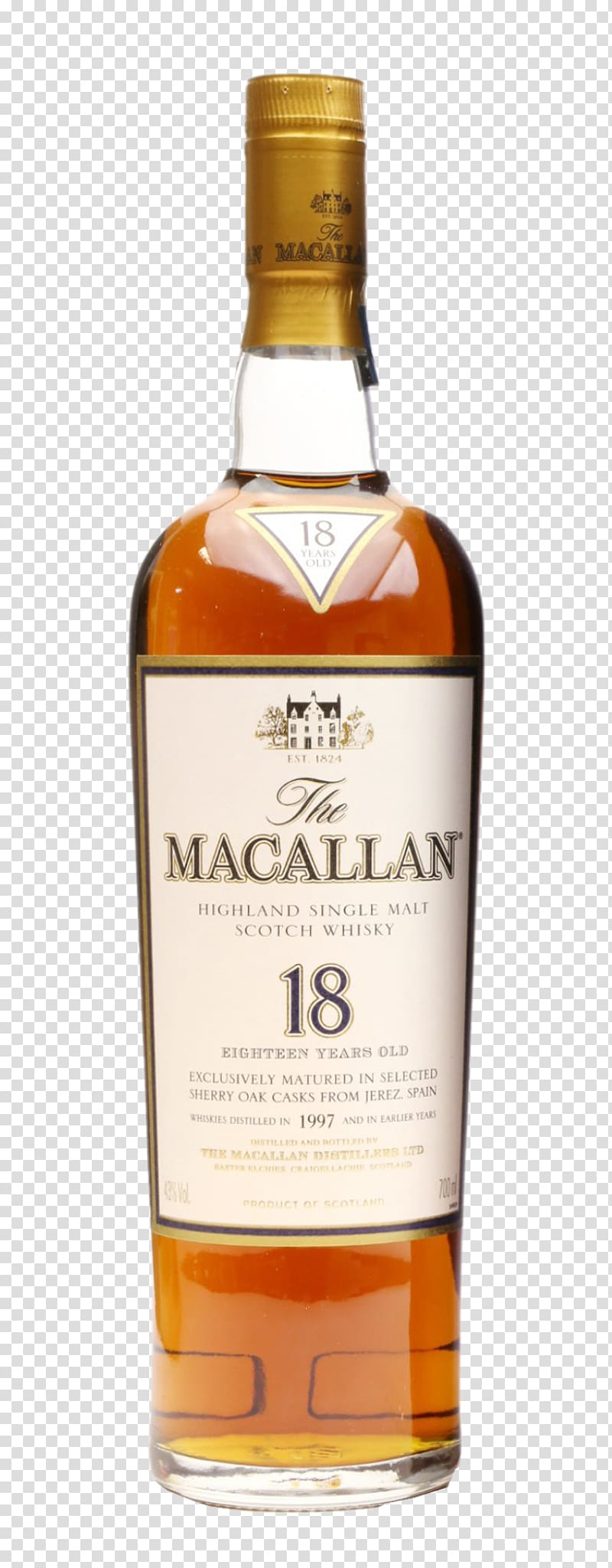 Scotch whisky The Macallan distillery Whiskey Distilled beverage Cutty Sark, 18 years old transparent background PNG clipart