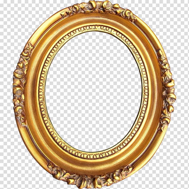 frame illustration, Frames Levkas Gold Wood Oval, oval transparent background PNG clipart