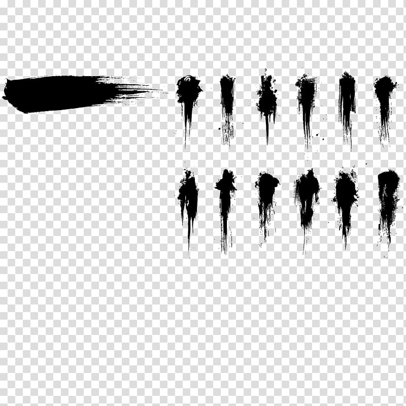 Brush Painting Splatter film Drawing, the chalk is black transparent background PNG clipart