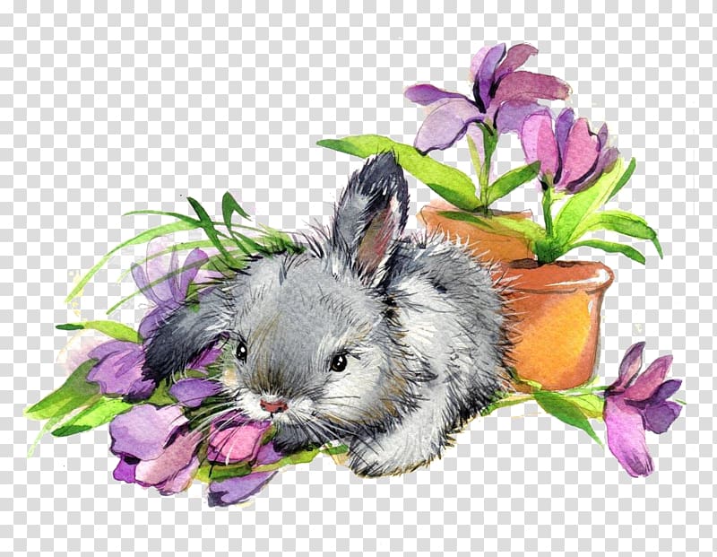 Bugs Bunny Funny Rabbit Flowers Drawing Retro Rabbit, Cartoon bunny transparent background PNG clipart