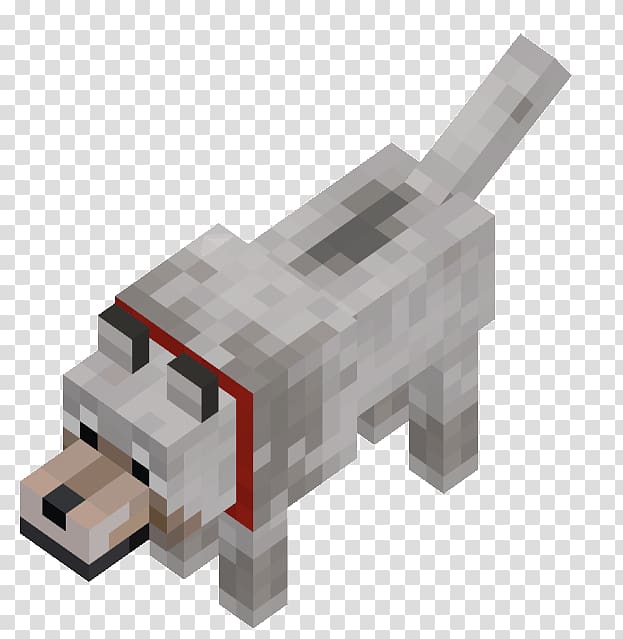 Minecraft Gray wolf Cat Tame animal Mob, Minecraft dog transparent background PNG clipart