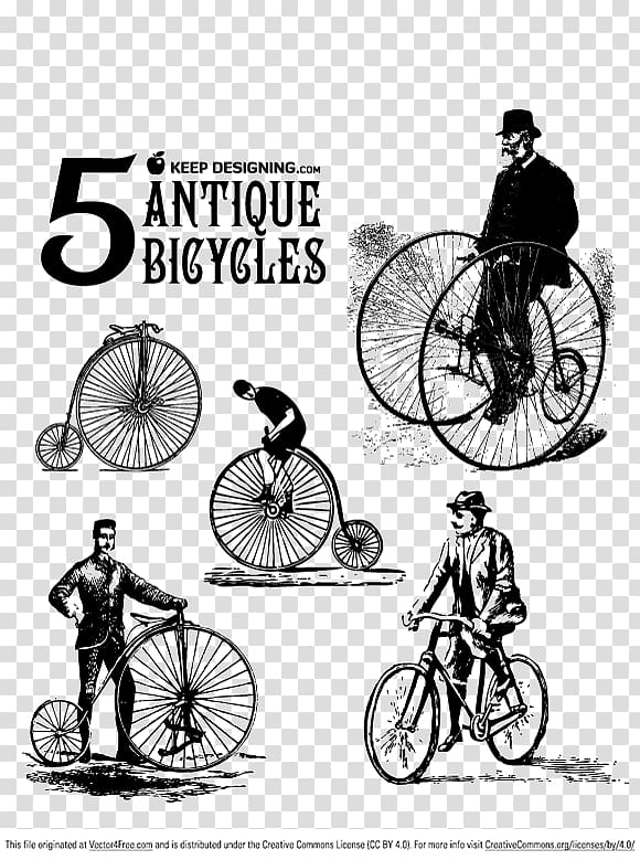 Bicycle Vintage , creative retro button transparent background PNG clipart