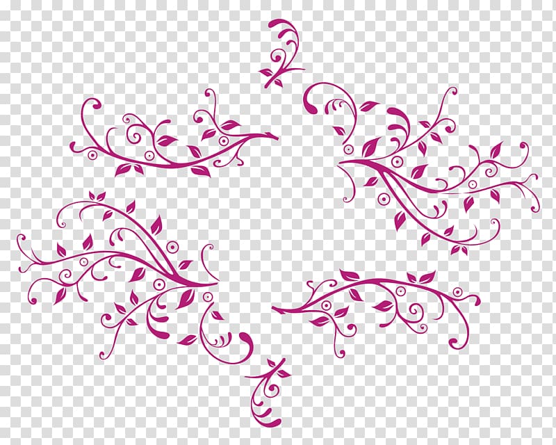 pink foliage illustration, Flower , Floral Swirl transparent background PNG clipart
