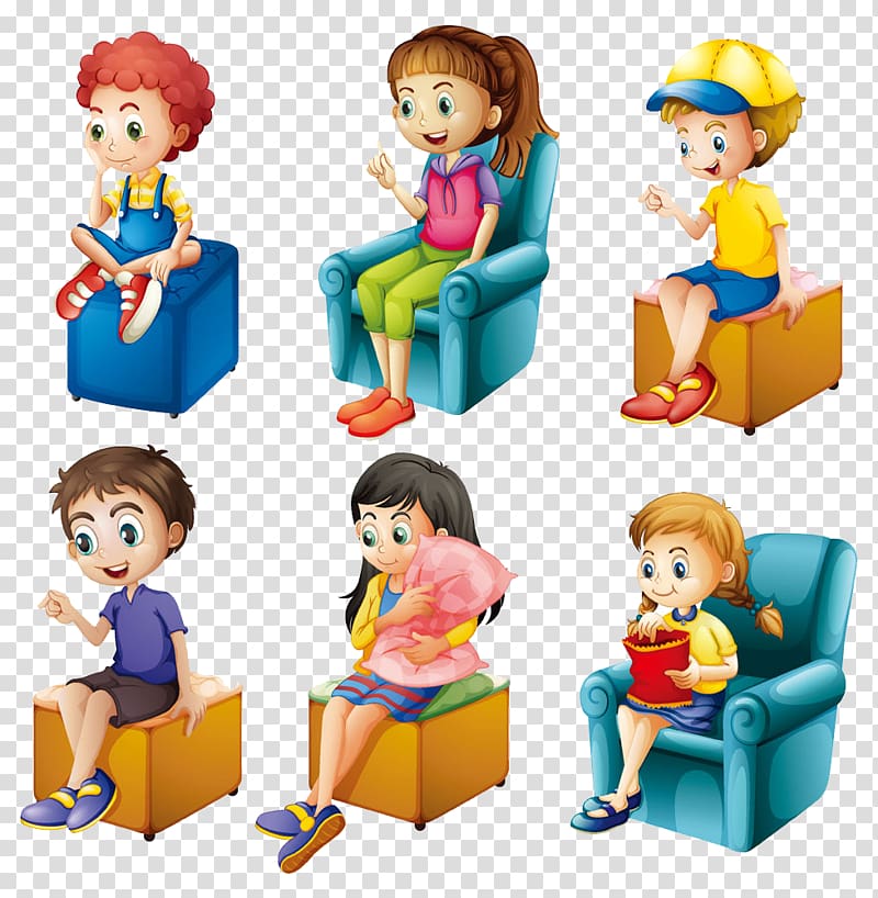 Sitting illustration Illustration, Children sofa transparent background PNG clipart