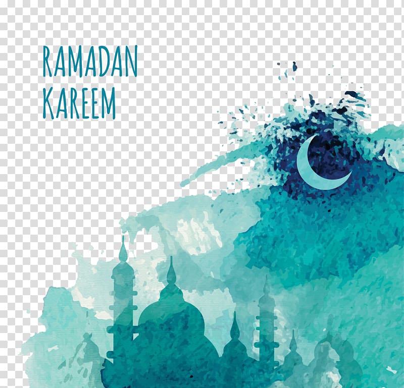 Istiqlal Mosque, Jakarta Ramadan Muslim Islam, Watercolor mosque, Ramadan Kareem text overlay transparent background PNG clipart