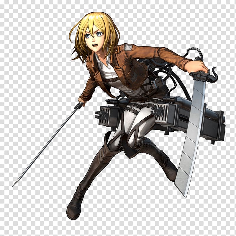 Fictional male character holding two swords art, A.O.T.: Wings of Freedom  Grand Theft Auto: San Andreas Eren Yeager Mikasa Ackermann PlayStation 4,  Ataque Alos Titanes Free transparent background PNG clipart