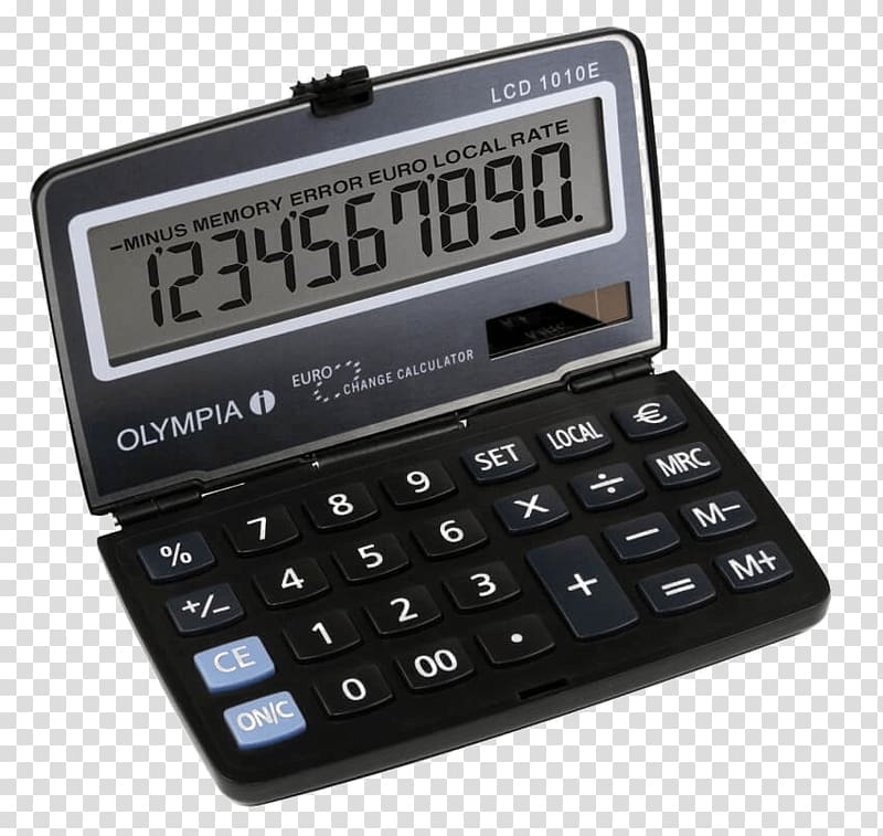 LCD Olympia Olympia Lcd 825 Calculator Liquid-crystal display Display device, calculator transparent background PNG clipart