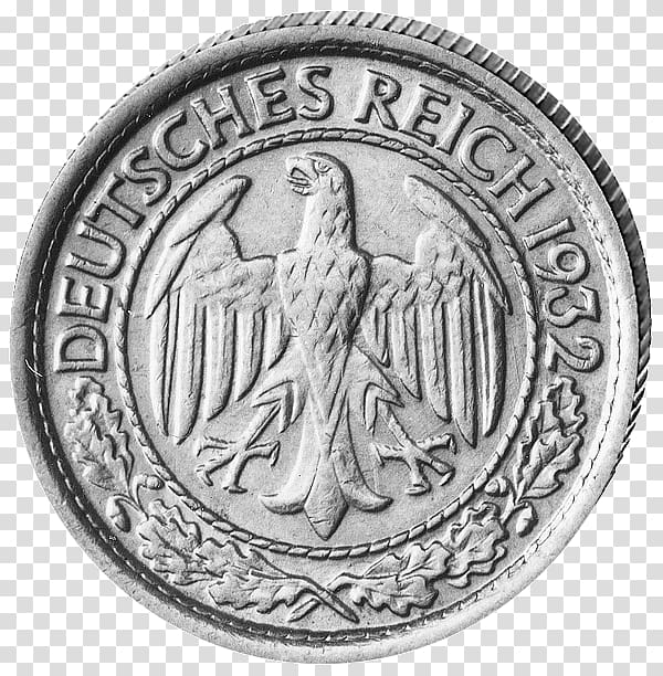 Weimar Republic Coin German Empire Reichsmark, Coin transparent background PNG clipart