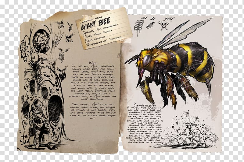 ARK: Survival Evolved Beehive Queen bee Apis dorsata, bee transparent background PNG clipart