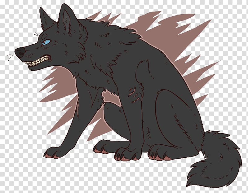 Canidae Dog Werewolf Fauna Mammal, Angry Black Wolf Growling transparent background PNG clipart