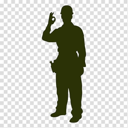 Construction worker Laborer Silhouette, worker transparent background PNG clipart