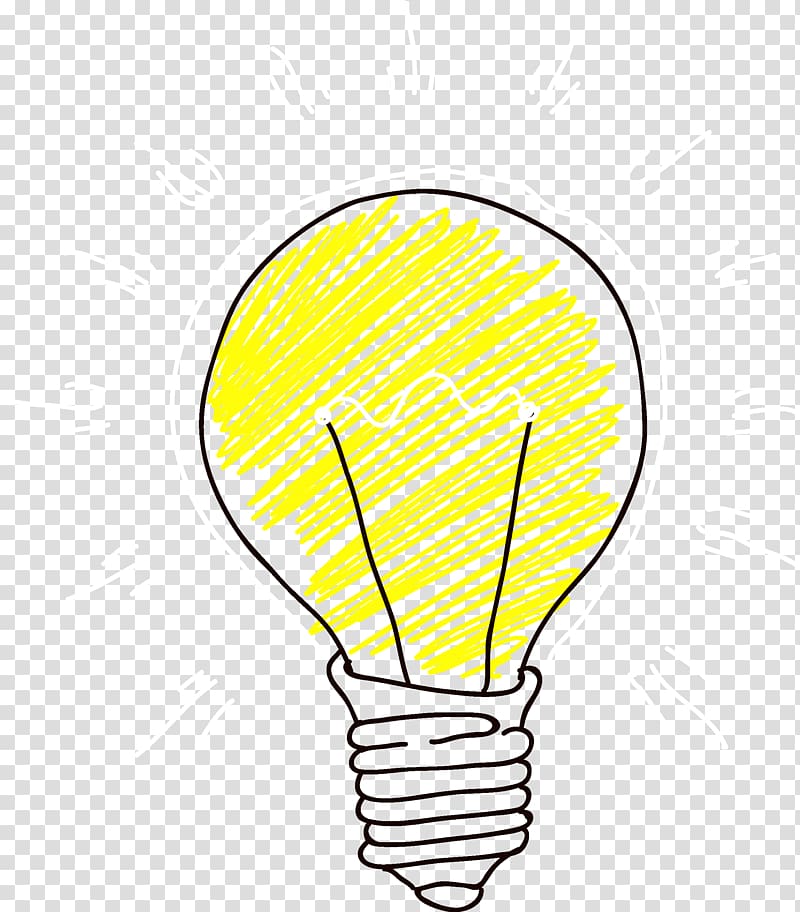 Incandescent light bulb Lamp , Hand-painted lamp transparent background PNG clipart