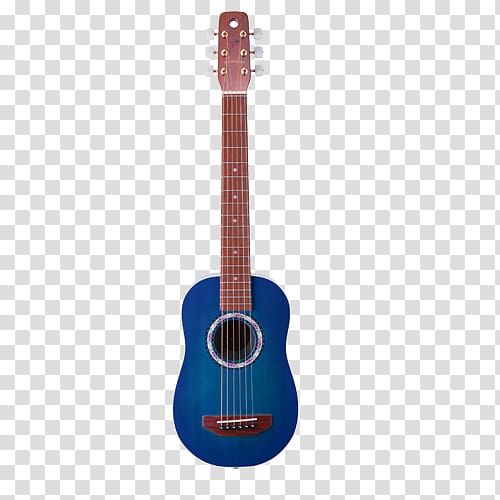Acoustic guitar Ukulele Musical instrument Acoustic-electric guitar, Blue folk guitar transparent background PNG clipart