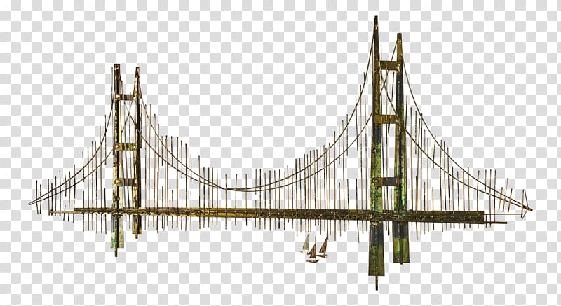 Golden Gate Bridge Brooklyn Bridge C. Jeré Art Metal, Golden Gate bridge transparent background PNG clipart
