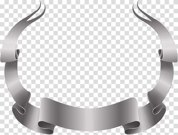 Free: Ribbon Silver , Silver Ribbon transparent background PNG clipart 