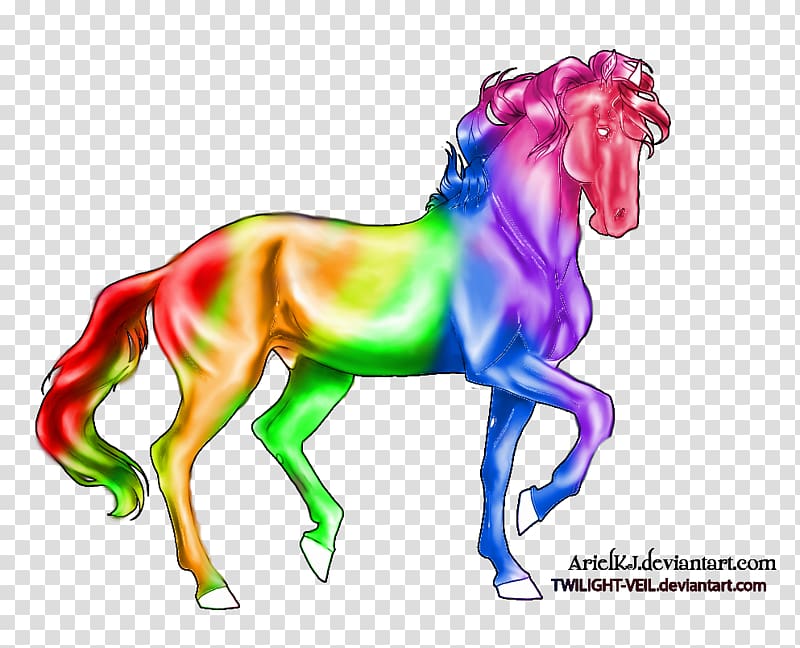 Mustang Mane Pony Stallion Rainbow, Unicorns Of Love transparent background PNG clipart