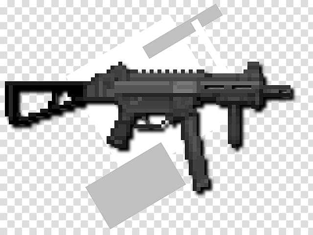 Assault rifle Heckler & Koch UMP Sniper rifle Pixel art, minecraft machine gun transparent background PNG clipart