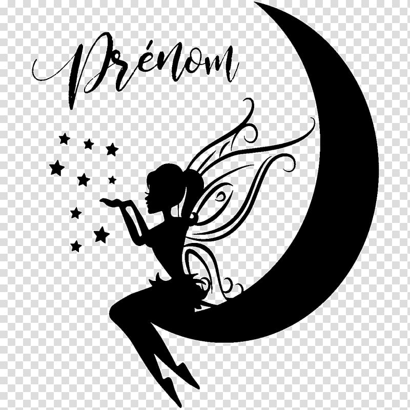 Sticker Fairy Drawing Moon, Fairy transparent background PNG clipart