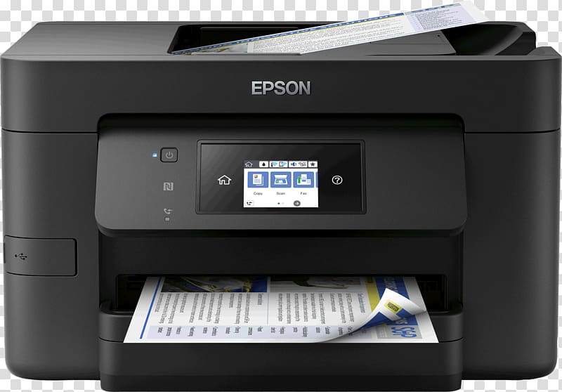 Inkjet printing Epson WorkForce Pro WF-3720 Multi-function printer Laser printing, printer transparent background PNG clipart