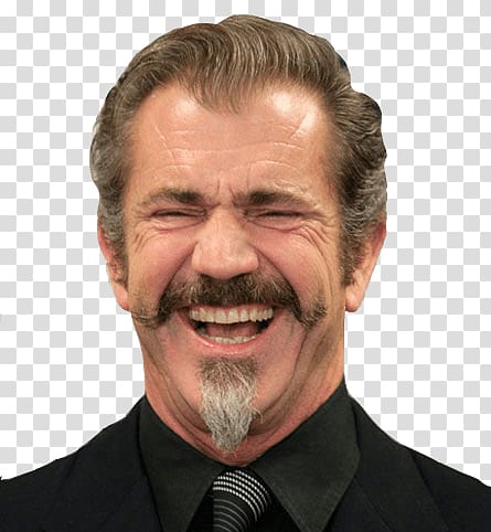 man smiling, Mel Gibson Laughing transparent background PNG clipart