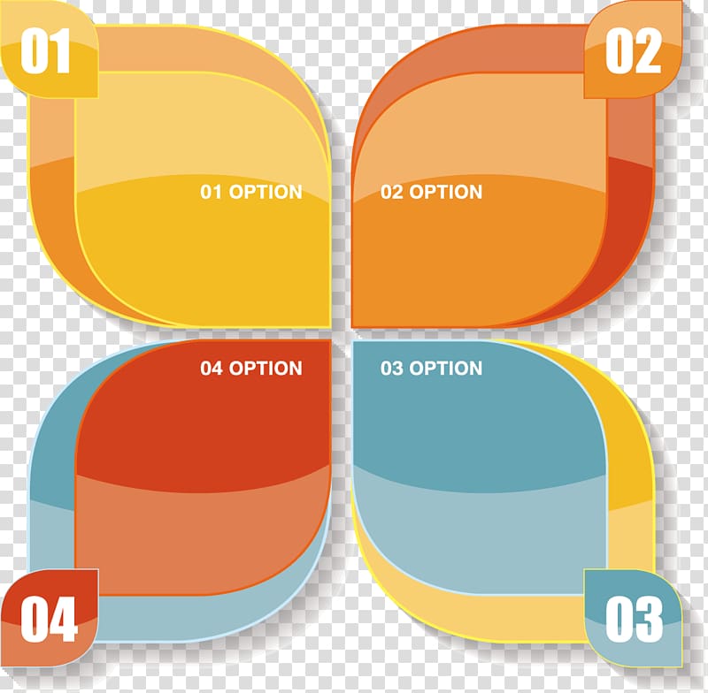 option 1 through 4 , Template Infographic Flyer, PPT design leaf Arrange Icons transparent background PNG clipart