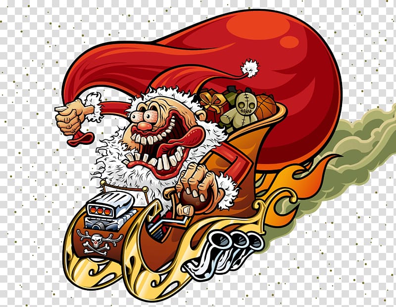 Santa Claus Christmas card, Santa Claus transparent background PNG clipart