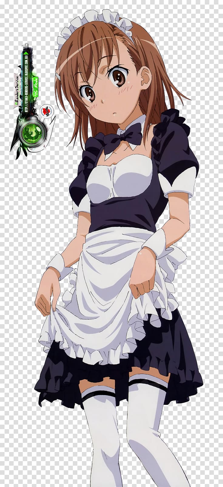 Lady's maid Mikoto Misaka Soubrette Domestic worker, Anime transparent background PNG clipart