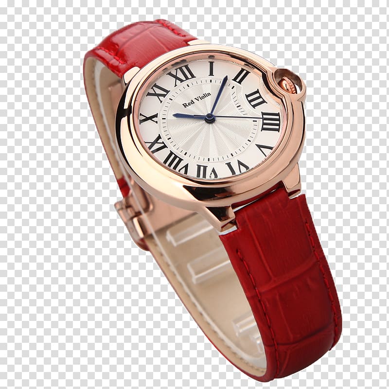 Watch strap Leather Quartz clock Apple Watch, Leather Watch transparent background PNG clipart