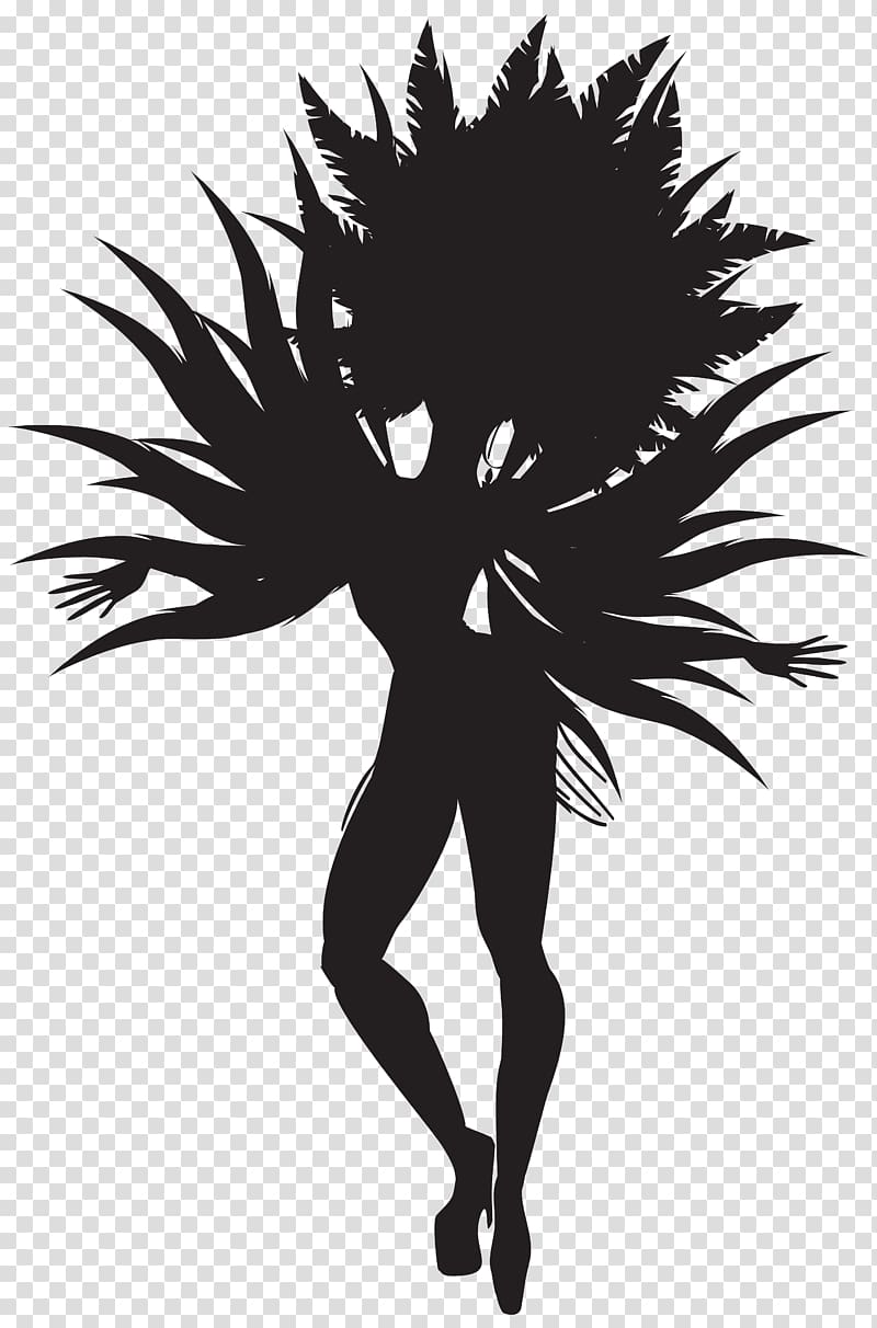 silhouette of female character, Brazil Samba Dance , Samba Dancer Silhouette transparent background PNG clipart