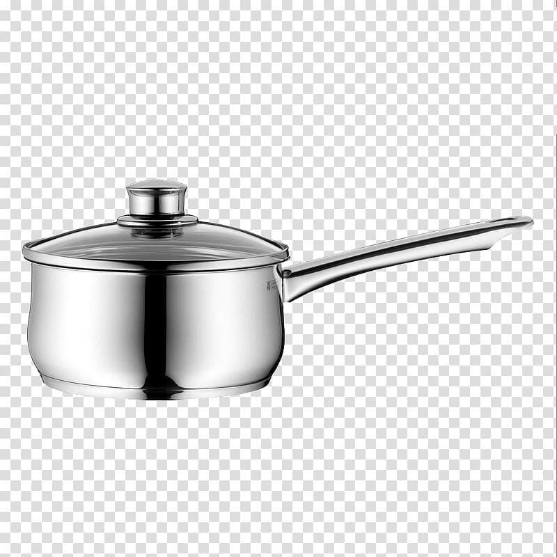 Cookware and bakeware WMF Group Stainless steel Frying pan Casserola, Small stainless steel milk pot transparent background PNG clipart
