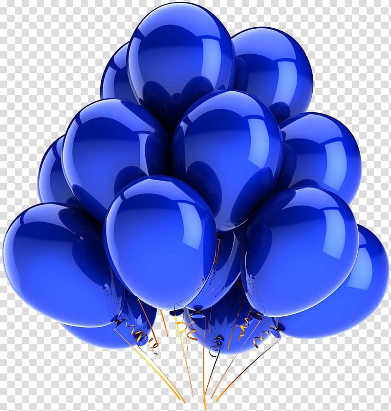 Introducir 80+ imagem blue balloons transparent background ...