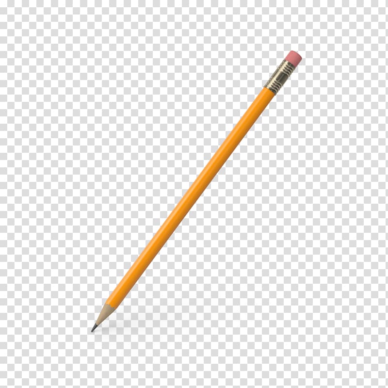 Pencil Material Yellow, Pencil with eraser transparent background PNG clipart