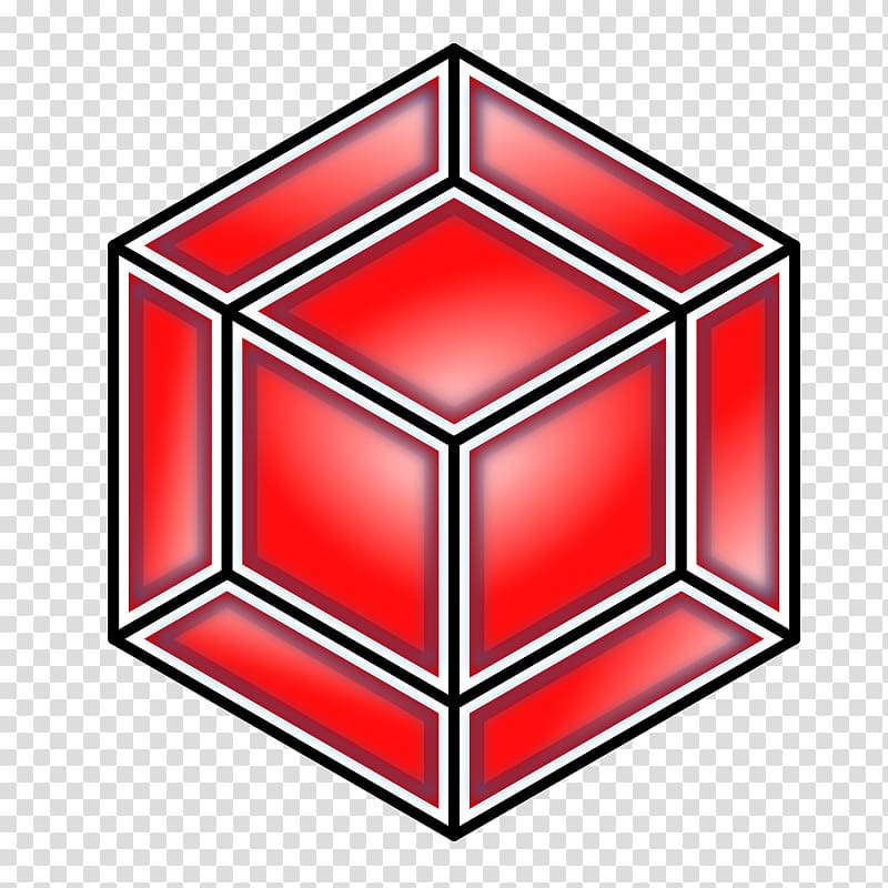 Tesseract Hypercube Red Geometry, cube transparent background PNG clipart