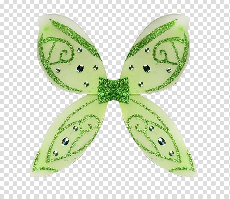 Butterfly Wing Headband Plastic, Green plastic wings material transparent background PNG clipart
