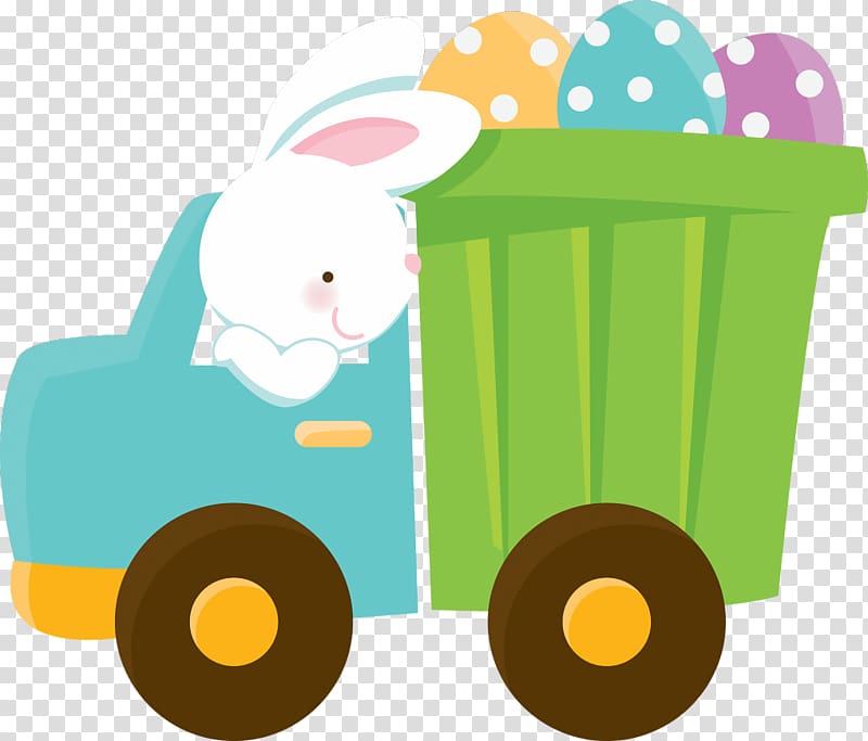 Easter Bunny T-shirt Easter egg , Little rabbit cartoon car transparent background PNG clipart